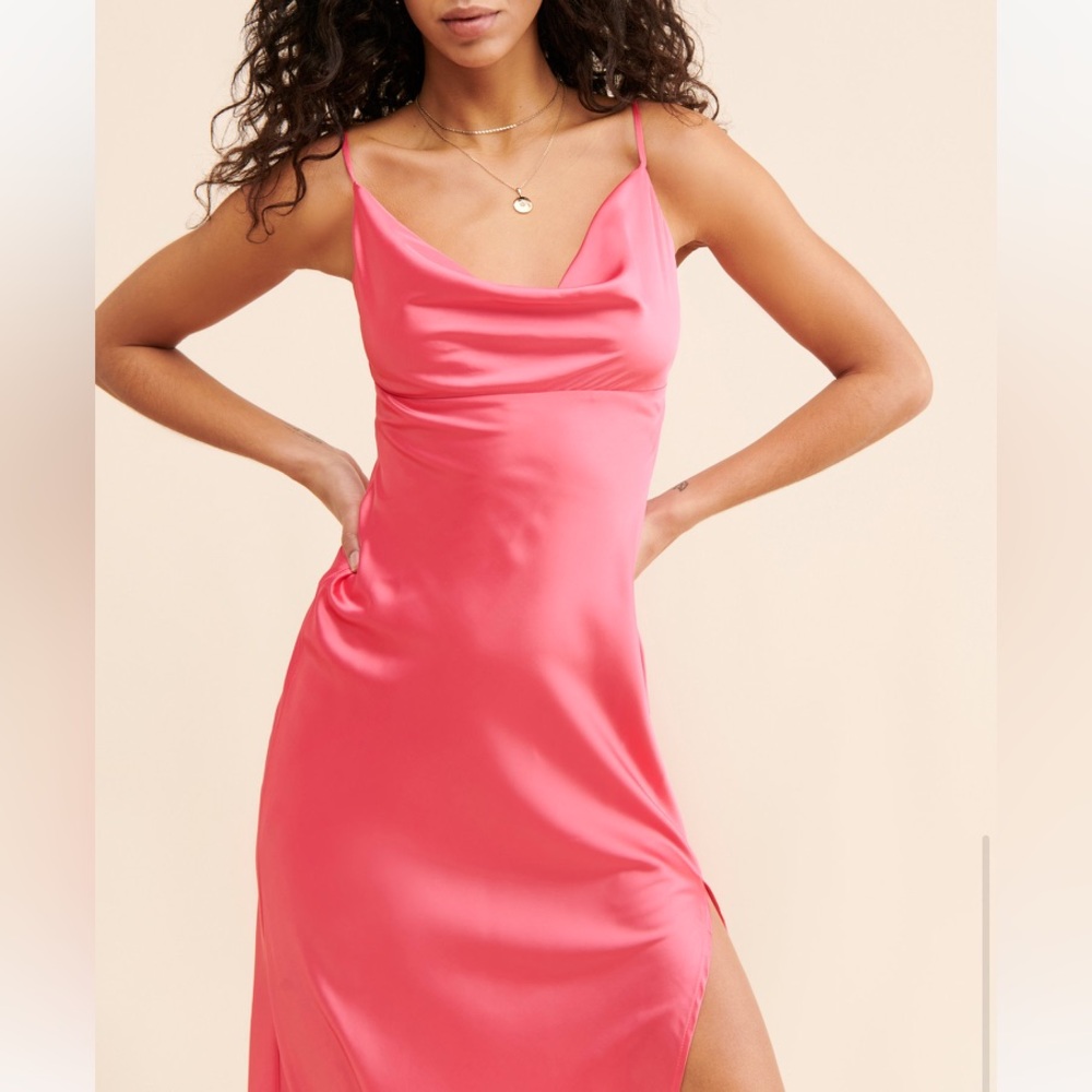 Anthropologie Adelyn Rae Faith Slip Dress in Pink Size Medium - Picture 4 of 7